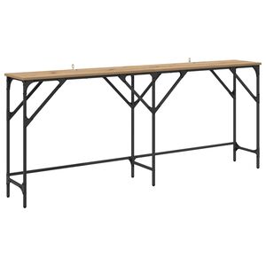 vidaXL Konzolna miza Umetni hrast 180 x 30 x 75 cm Inženirski les