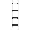 vidaXL Knjižna polica 4-nadstropna črna 35x30x138,5 cm inženirski les