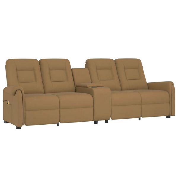 vidaXL Masažni štirised z držali za skodelico taupe