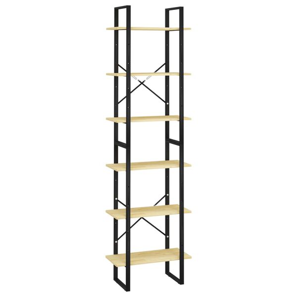 vidaXL Regal s policami 60x30x210 cm trdna borovina