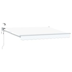 vidaXL Električni zložljiv senčnik Bela 2,5 x 2 m
