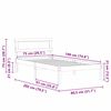 vidaXL Konstrukcija postelje Rjava 75 x 190 cm Masivno borovo les