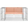 vidaXL Vrtna gabionska klop 143x71x65,5 cm trden les douglas