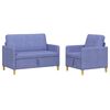 vidaXL Sofa set z shrambo 2 kos Jeans modra Poliester
