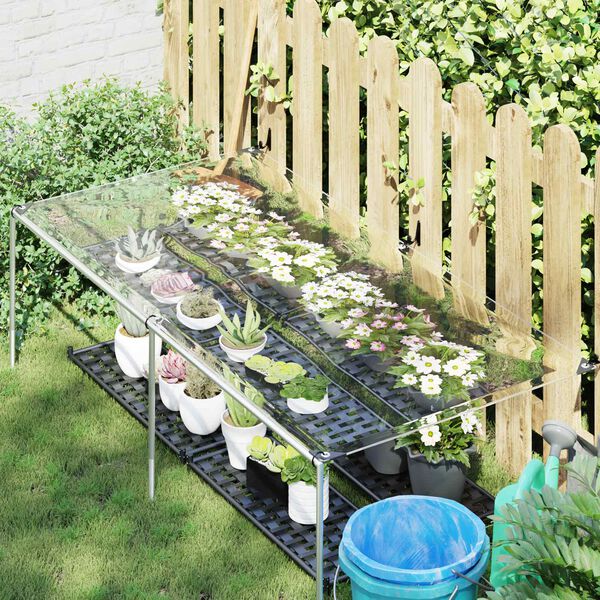 vidaXL Tarpaulin s očesi Transparentno 1 x 2 m Polietilen