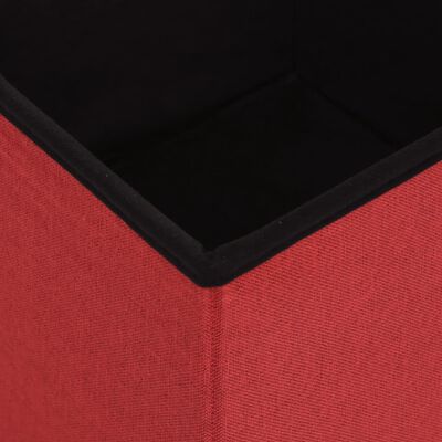 vidaXL Zložljiv stolček s prostorom za shranjevanje 2 kosa vinsko rdeč