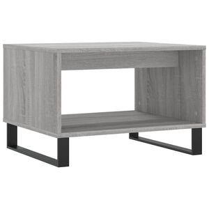 vidaXL Klubska mizica siva sonoma 60x50x40 cm inženirski les