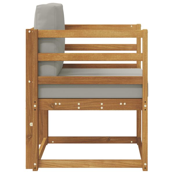 vidaXL Zunanji kavč Masivno akacijevo les in poliester