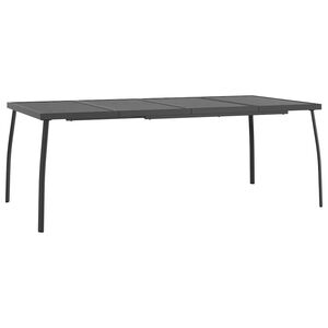 vidaXL Vrtna miza antracit 200x100x72 cm jeklena mreža