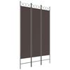 vidaXL Paravan 3-delni rjav 120x200 cm blago