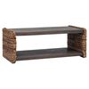 vidaXL Klubska miza Naravna 90 x 45 x 35 cm Masivni mahagonijev les
