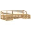 vidaXL Sedežne garniture 6 pcs Bela Masiven les akacije