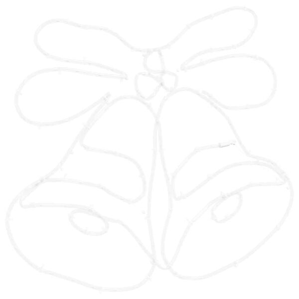 vidaXL Božična Zvončica med 144 LED večbarvno 56 x 46 cm PVC