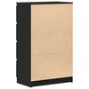 vidaXL Komoda črna 60x35x98,5 cm konstruiran les