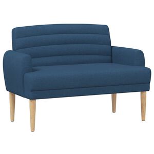 vidaXL Dvojnica s gumbi Modra 116 x 67 x 80 cm Blago