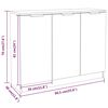 vidaXL Komoda bela 90,5x30x70 cm konstruiran les