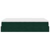 vidaXL Otomanska postelja z vzmetnico temno zelena 120x190 cm žamet