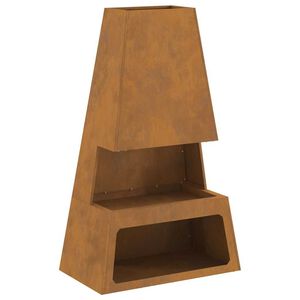 vidaXL Ogenj Rjava 60 x 35 x 100 cm Jeklo