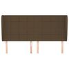 vidaXL Vzglavje z u&scaron;esi temno rjavo 163x23x118/128 cm blago