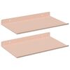 vidaXL Ležeča polica 2 kos Roza 30 x 18 x 2,5 cm Jeklo