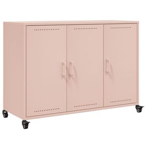 vidaXL Komoda roza 100,5x39x72 cm jeklo