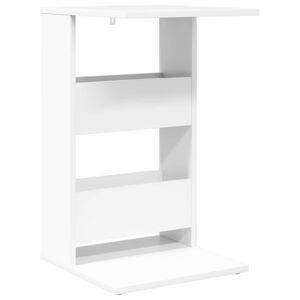 vidaXL Stranska miza Bela 40 x 35 x 60,5 cm Inženirski les