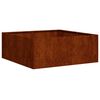 vidaXL Planter Rusty 80x80x30 cm Vremensko odporno jeklo