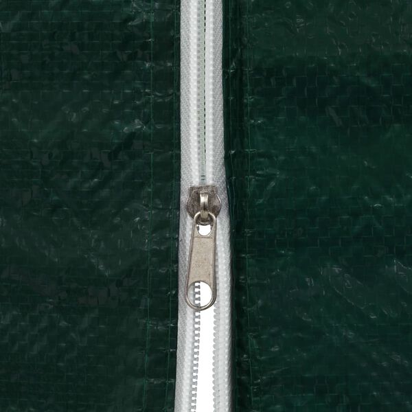 vidaXL Vrata za vrtni &scaron;otor 2 kosa z zadrgo zelene barve