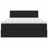 vidaXL Postelja s shranjevanjem z vzmetnico Črna 140 x 190 cm Žamet