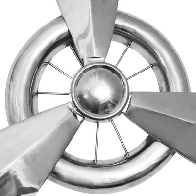 vidaXL Stenski propeler aluminij srebrne barve 152 cm