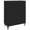vidaXL Komoda črna 69,5x34x90 cm konstruiran les