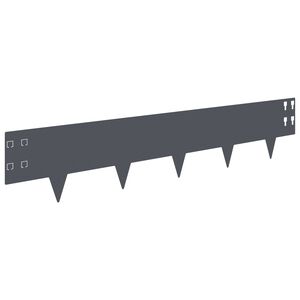 vidaXL Robovi trave 50 pcs 100 x 20 cm Jeklo Antracit