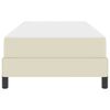 vidaXL Konstrukcija postelje z vzmetnico krema 80 x 200 cm blago