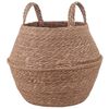 vidaXL Lonček za rastline z ročaji Naravna &Oslash; 32 x 32 cm