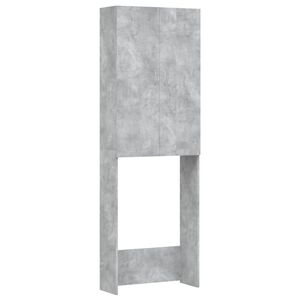 vidaXL Omara za pralni stroj betonsko siva 64x25,5x190 cm