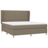 vidaXL Box spring postelja z vzmetnico taupe 180x200 cm blago