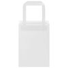 vidaXL Papirnate vrečke 50 kosov z ročaji bela 15x8x21 cm