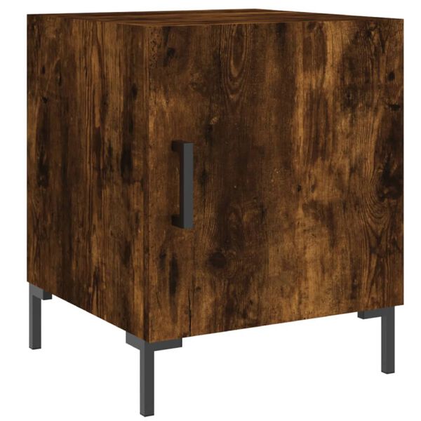 vidaXL Nočna omarica 2 kosa dimljeni hrast 40x40x50 cm inženirski les