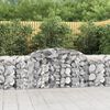 vidaXL Obokane gabion košare 4 kosi 300x50x80/100 cm pocinkano železo