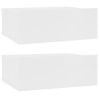 vidaXL Stenske nočne omarice 2 kosa bele 40x30x15 cm iverna plošča