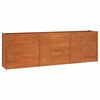 vidaXL Vrtna visoka greda rusty 240x40x77 cm corten jeklo