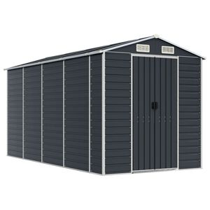 vidaXL Vrtna lopa antracit 191x385x198 cm pocinkano jeklo
