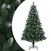 vidaXL Umestno božično drevo 120 cm PVC in kovina Zelena