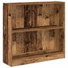 vidaXL Knjižna omara starinski les 80x24x76 cm inženirski les