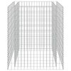 vidaXL Visoka greda gabion pocinkano jeklo 90x90x100 cm