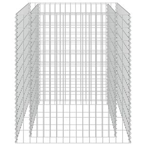 vidaXL Visoka greda gabion pocinkano jeklo 90x90x100 cm