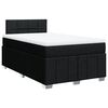 vidaXL Box spring postelja z vzmetnico črna 120x190 cm blago