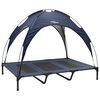 vidaXL Leži&scaron;če za psa Temno modra 122 x 93 x 106,5 cm Jeklo