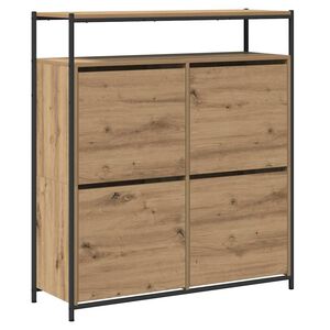 vidaXL Omara za čevlje 100 x 34 x 112 cm Inženirski les Artisan hrast