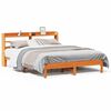 vidaXL Posteljni okvir brez vzmetnice vo&scaron;čeno rjav 160x200 cm borovina